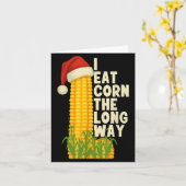 I Eat Corn The Long Way Funny Christmas Kaart (Gele Bloem)