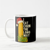 I Eat Corn The Long Way Funny Christmas Koffiemok (Links)