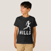 I Eat Hills For Breakfast Motivational Running Quo T-shirt (Voorkant volledig)