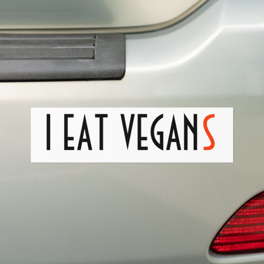 I EAT VEGAN(S) BUMPERSTICKER (Op auto)