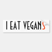 I EAT VEGAN(S) BUMPERSTICKER (Voorkant)
