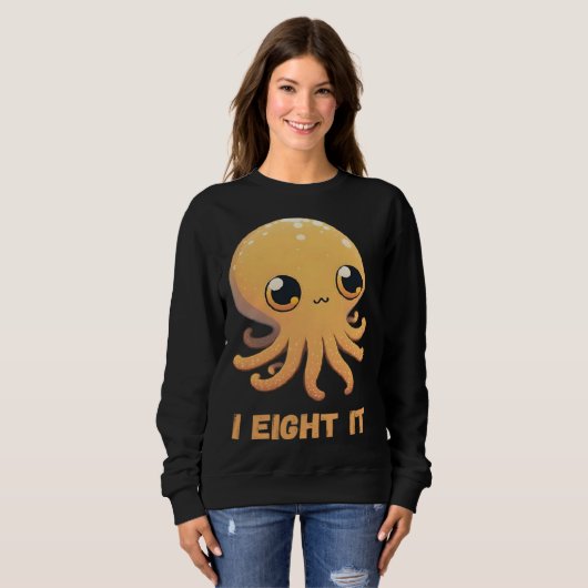 I Eight It Octopus Squid Coral Tentacles Calamar   Trui (Voorkant volledig)