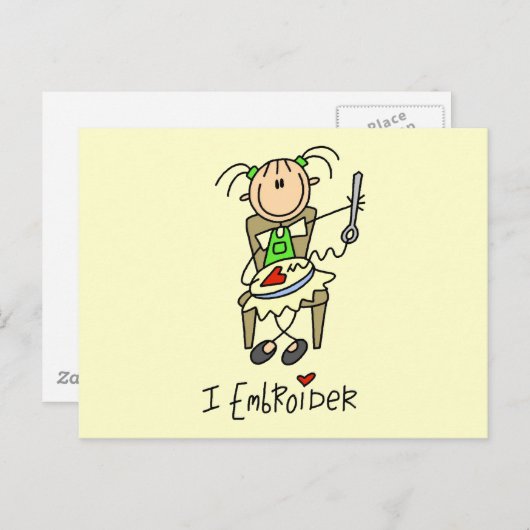 I Embroider Tshirts en cadeaus Briefkaart (Voorkant / Achterkant)