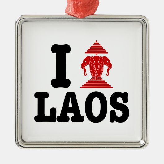 I Erawan (Love) Laos Metalen Ornament (Voorkant)