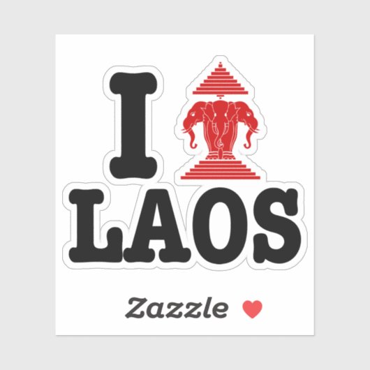 I Erawan (Love) Laos Sticker (Vel)
