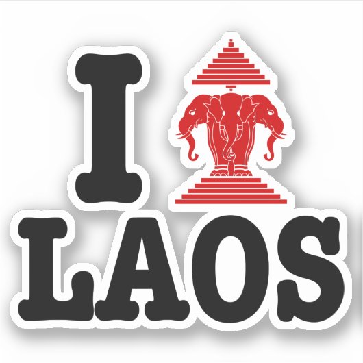 I Erawan (Love) Laos Sticker (Voorkant)