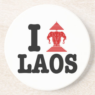I Erawan (Love) Laos Zandsteen Onderzetter