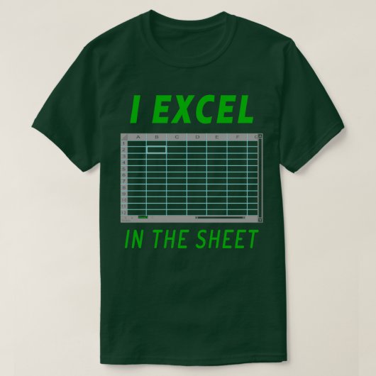 I Excel op het blad T-shirt (Design voorkant)