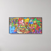 I Exist By Squid Fear City (2.5) Canvas Afdruk (Voorkant)