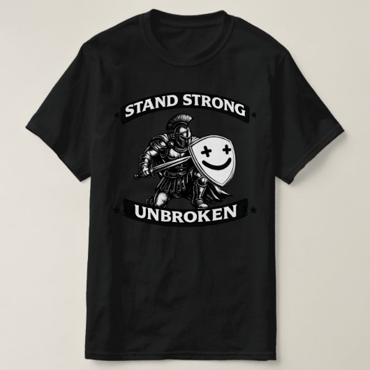 I face life's difficulties with a warrior's smile. t-shirt (Design voorkant)