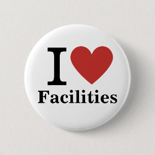 I ❤️ Faciliteiten voor werknemers CUSTOM Pins Ronde Button 5,7 Cm