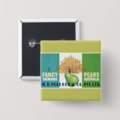 I Fancy peren Vierkante Button 5,1 Cm (Voorkant /achterkant)