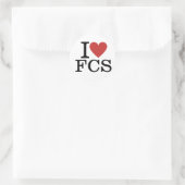 I ❤️ FCS Familie- en Consumentenwetenschappen Ronde Sticker (Tas)