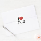 I ❤️ FCS Familie- en Consumentenwetenschappen Ronde Sticker (Envelop)