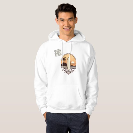 I Feel Free When I Surf Hoodie (Voorkant volledig)
