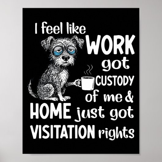 I Feel Like Work Got Custody Anel Custody Of Me Fu Poster (Voorkant)