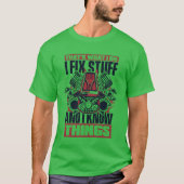 I Fi Stuff And I Knowhings Carechnician Auto retro T-shirt (Voorkant)