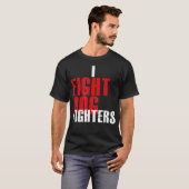 I Fight Dog Fighters Anti Fighting Pro Rescue K9 T-shirt (Voorkant volledig)