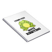 I Find You Quite Ribbiting Funny Frog Pun Notitieboek (Rechterzijde)