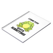 I Find You Quite Ribbiting Funny Frog Pun Notitieboek (Linkerzijde)