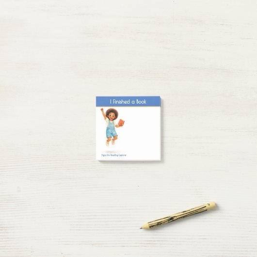 I Finished a Book Personalized Book Lover Post-it® Notes (Op bureau)