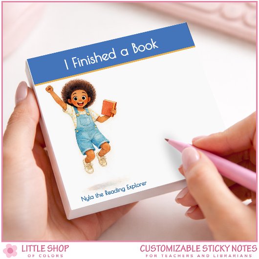 I Finished a Book Personalized Book Lover Post-it® Notes