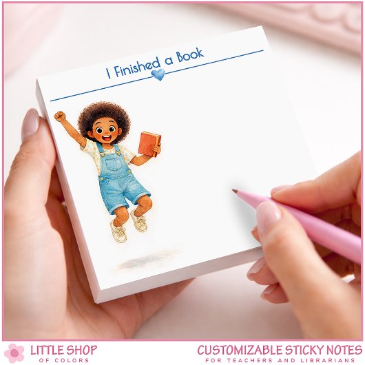 I Finished a Book Personalized Book Lover Post-it® Notes