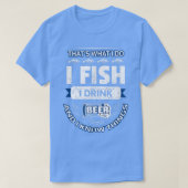 I Fish Drink Beer & Know Dingen Funny Vist Vint T-shirt (Design voorkant)