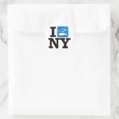 I Fish New York - NY Ronde Sticker (Tas)