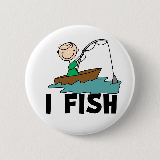 I Fish Stick Figuur Button (Voorkant)