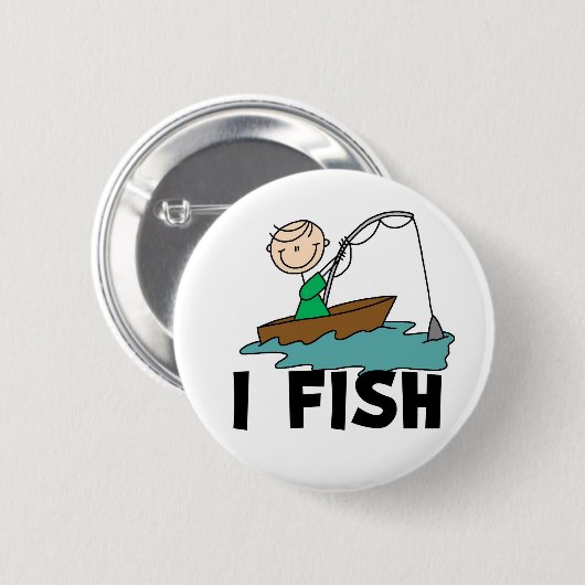 I Fish Stick Figuur Button (Voorkant /achterkant)