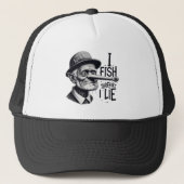 I Fish Therefore I Lie Cap Trucker Pet (Voorkant)