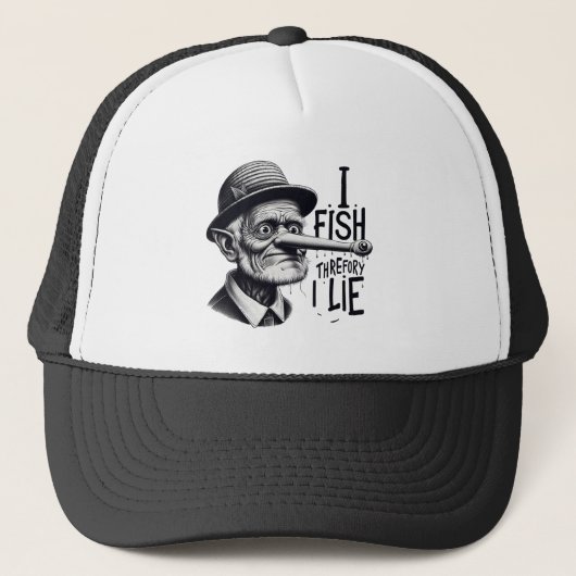 I Fish Therefore I Lie Cap Trucker Pet (Voorkant)