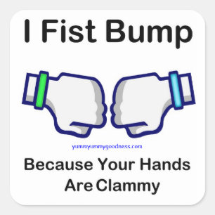 I Fist Bump Vierkante Sticker