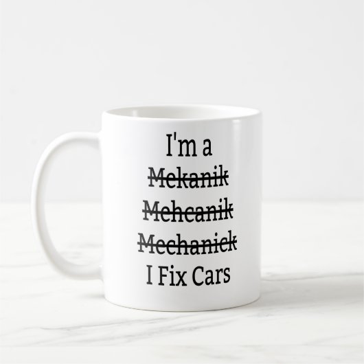 I Fix Cars Koffiemok (Links)
