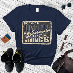 I Fix Stuff Shirt Papa Tshirt Vaderdag Cadeau