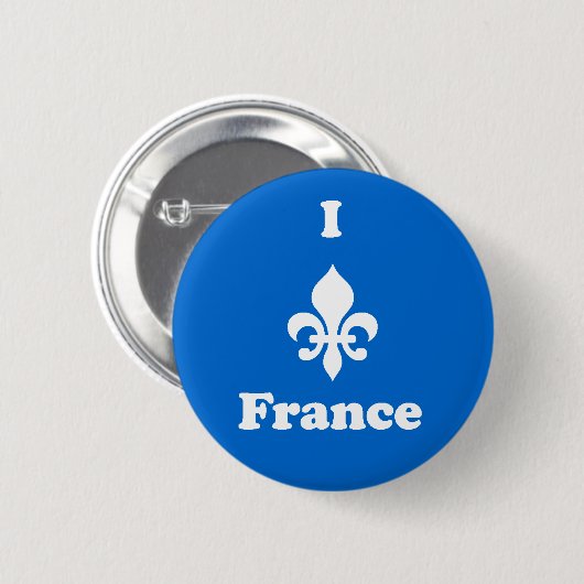 I Fleur-de-Lis France Button (Voorkant /achterkant)
