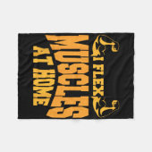 I Flex Spieren Thuis Bodybuilding Sterkte Humor Fleece Deken (Voorkant (Horizontaal))