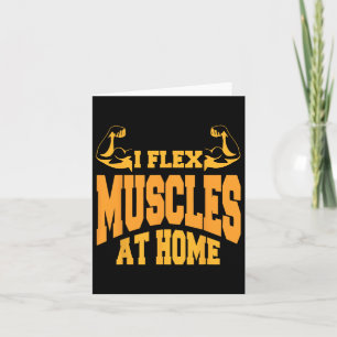 I Flex Spieren Thuis Bodybuilding Sterkte Humor Kaart