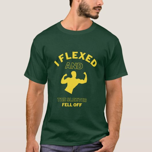 I FLEXT EN DE SLEEVES VALLEN UIT T-SHIRT (Voorkant)