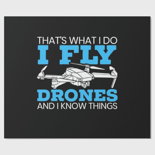 I Fly Drones Cadeaupapier (Vlak)