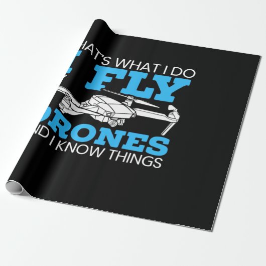I Fly Drones Cadeaupapier (Uitgerold)
