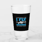 I Fly Drones Glas (Voorkant)