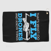 I Fly Drones Golfhanddoek (Horizontaal)