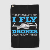 I Fly Drones Golfhanddoek (Voorkant)