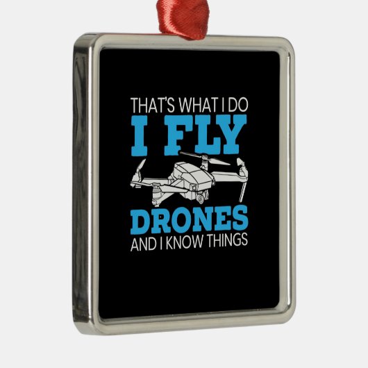 I Fly Drones Metalen Ornament (Rechts)