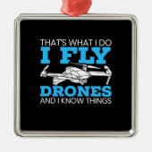 I Fly Drones Metalen Ornament (Voorkant)