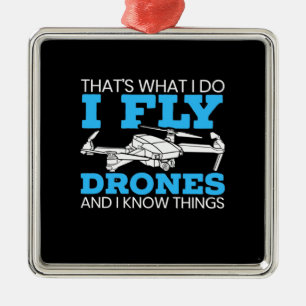 I Fly Drones Metalen Ornament