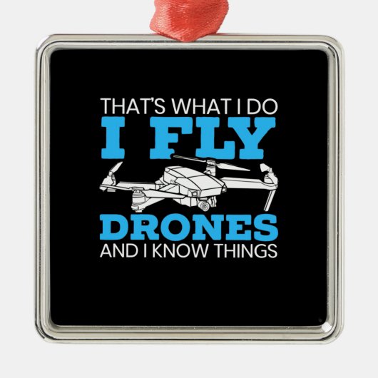 I Fly Drones Metalen Ornament (Voorkant)