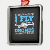 I Fly Drones Metalen Ornament (Links)